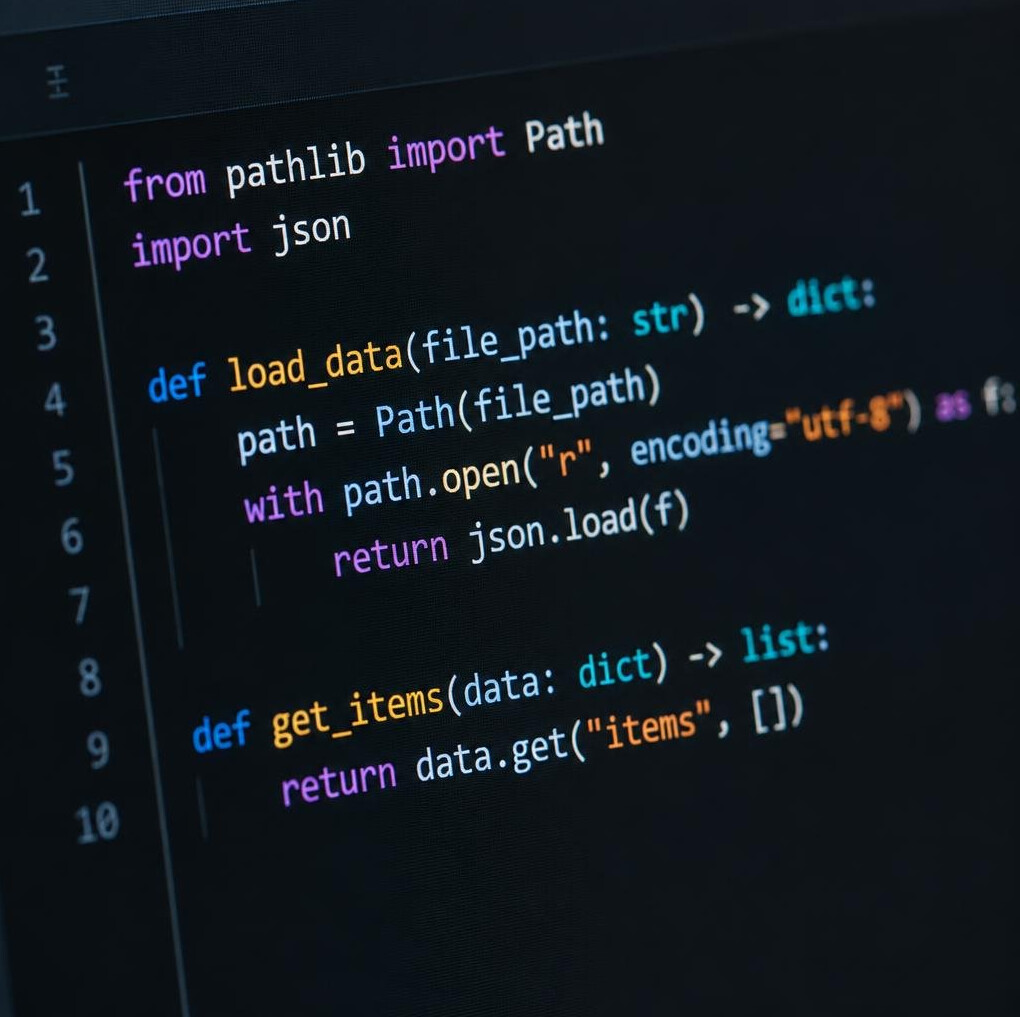 Lines of programming code displayed in a text editor