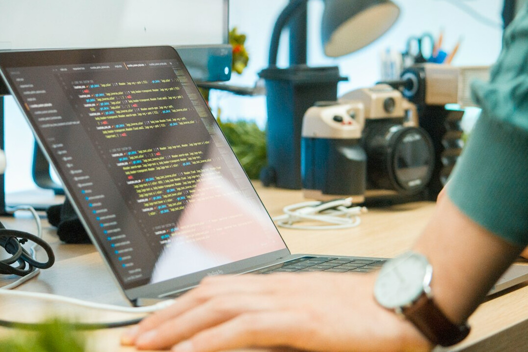 developer working on code